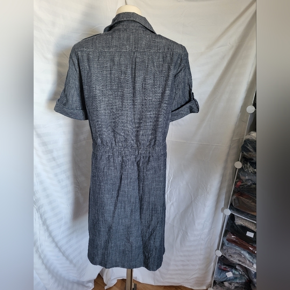 Tahari Blue Denim Dress, Size 10 - Picture 3 of 5
